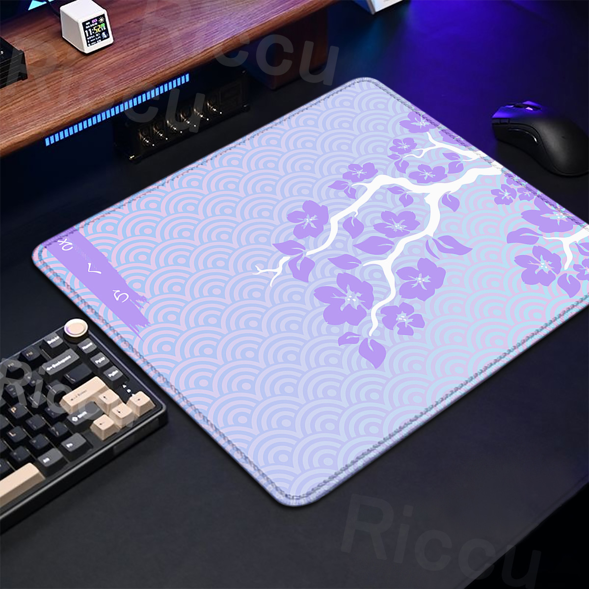 Gaming Keyboard Brand - لوحة ماوس أرجوانية لألعاب ساكورا ،