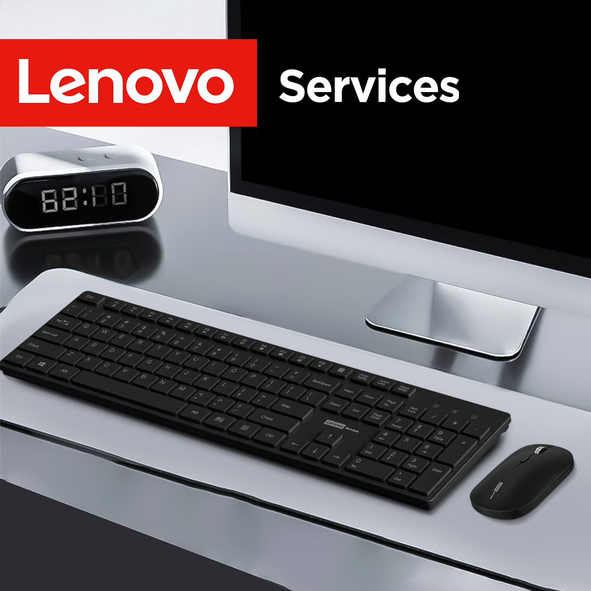 Gaming Keyboard Mouse Wireless - لينوفو KN220 مجموعة لوحة مفاتيح وماوس