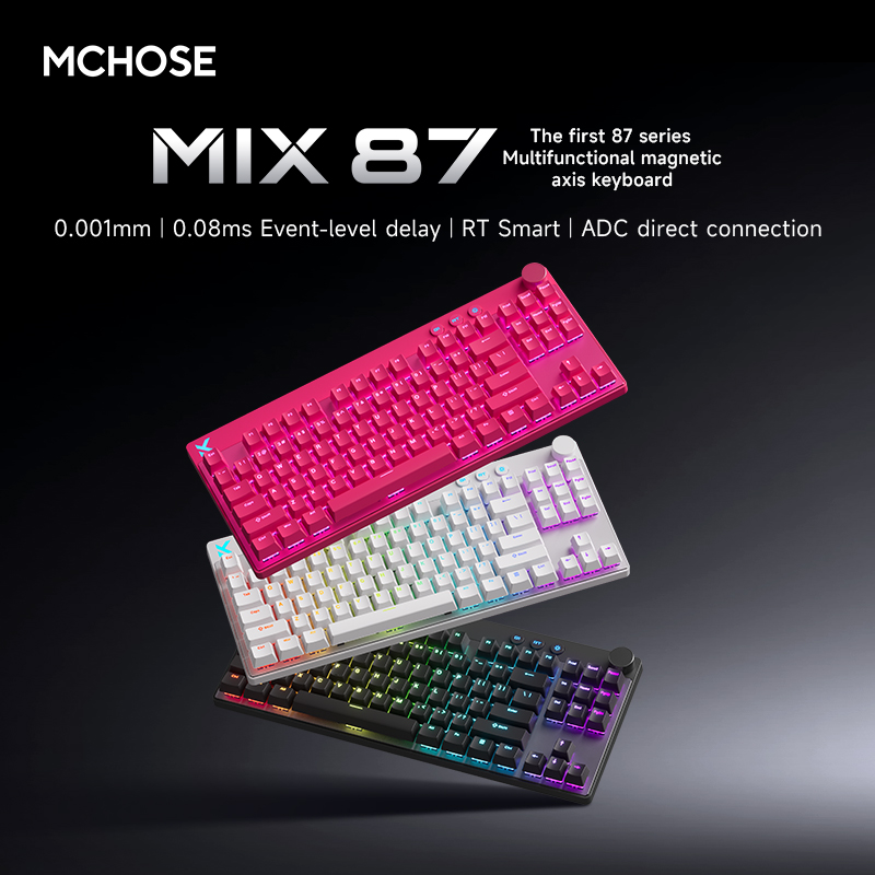 Keyboard Gaming Transparent - لوحة مفاتيح Mchose Mix87 المغناطيسية لوحة