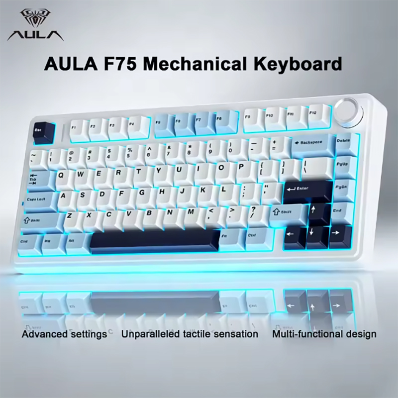 Gaming Keyboard Hot Swappable - لوحة مفاتيح ميكانيكية لاسلكية AULA F75