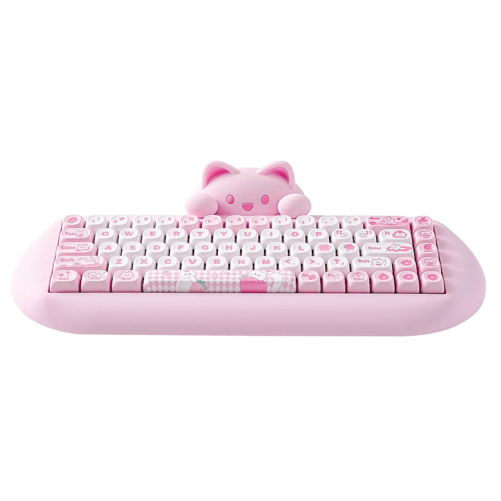 Keyboard Gaming Transparent - YUNZII C68 وردي 65% مرحبا فاي