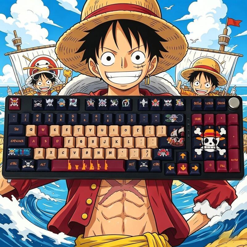 Gaming Keyboard Theme - مجموعة أغطية مفاتيح بانداي ون بيس