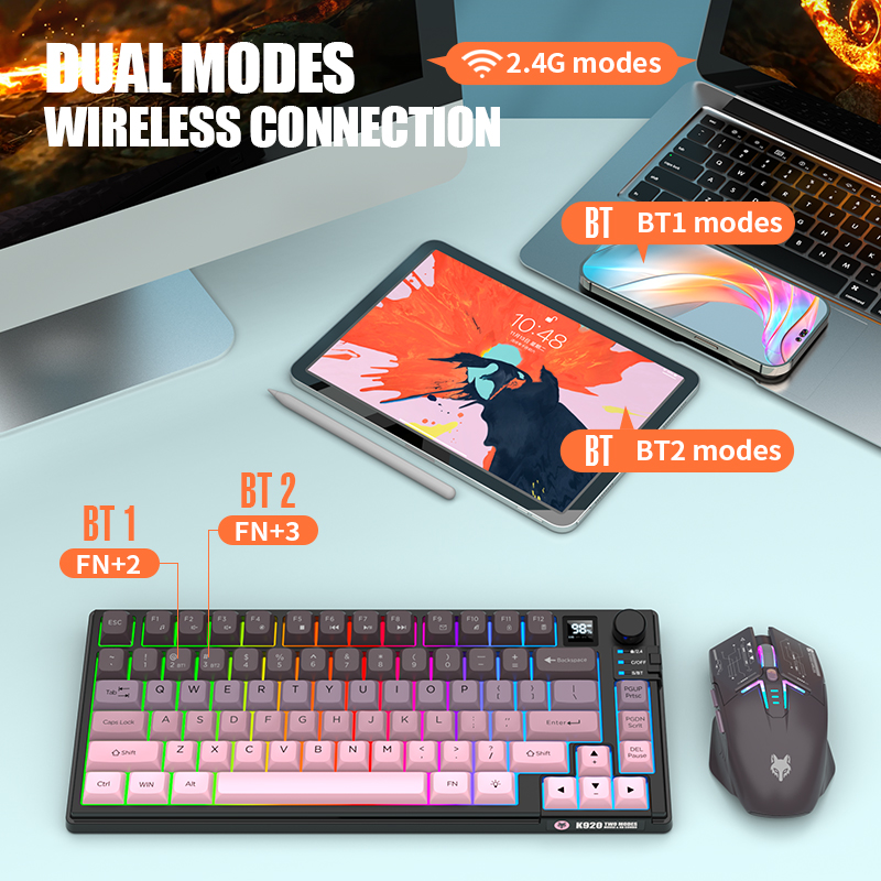 مجموعة لوحة مفاتيح وماوس لاسلك - مراجعة Gaming Keyboard Mouse Combo وسعره