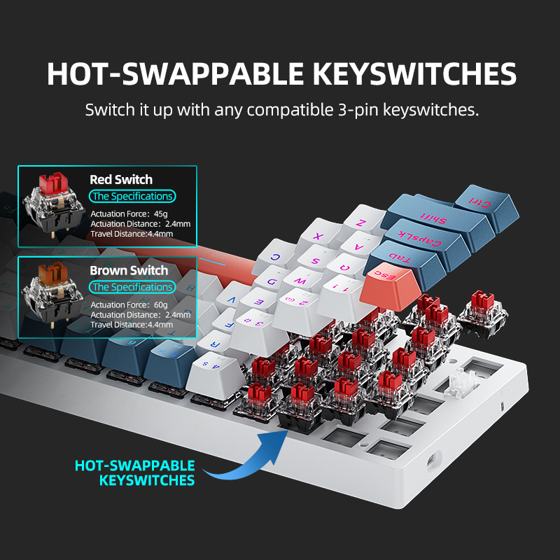 K500-B61 Machenike لوحة مفاتيح - مراجعة Gaming Keyboard Hot Swappable وسعره
