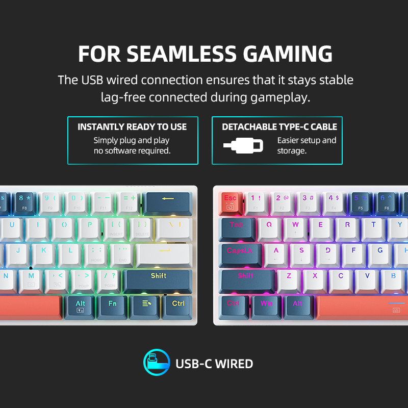 K500-B61 Machenike لوحة مفاتيح - مراجعة Gaming Keyboard Hot Swappable وسعره