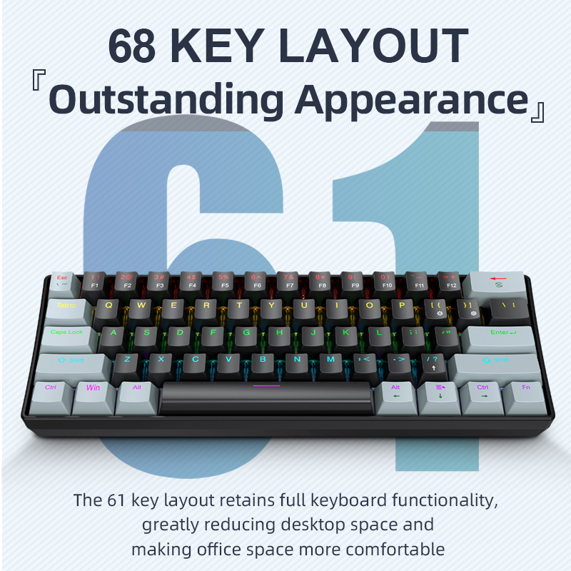 لوحة مفاتيح ميكانيكية صغيرة من - مراجعة Gaming Keyboard Hot Swappable وسعره