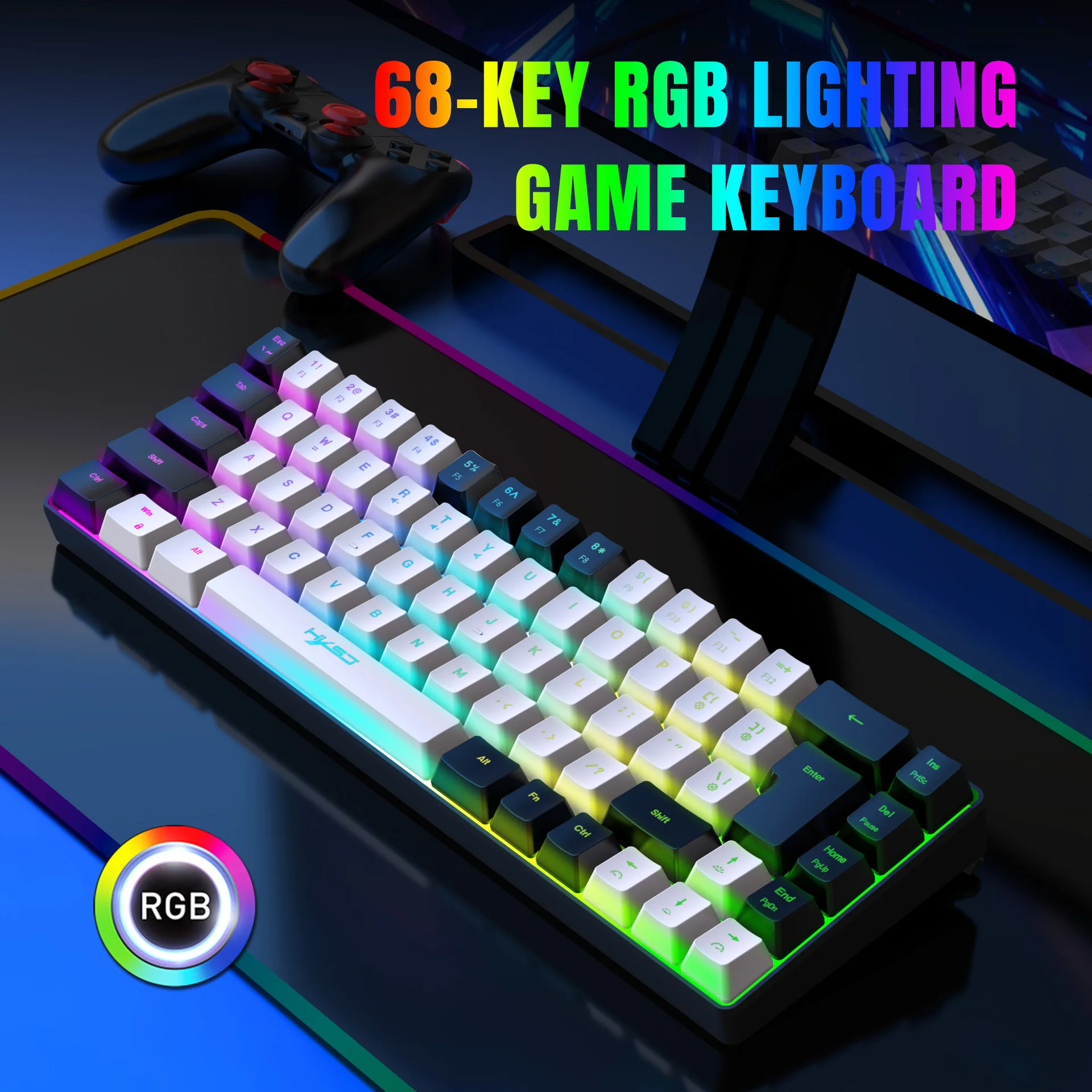 طقم لوحة مفاتيح وماوس مع إضاءة - مراجعة Gaming Keyboard Mouse Combo وسعره
