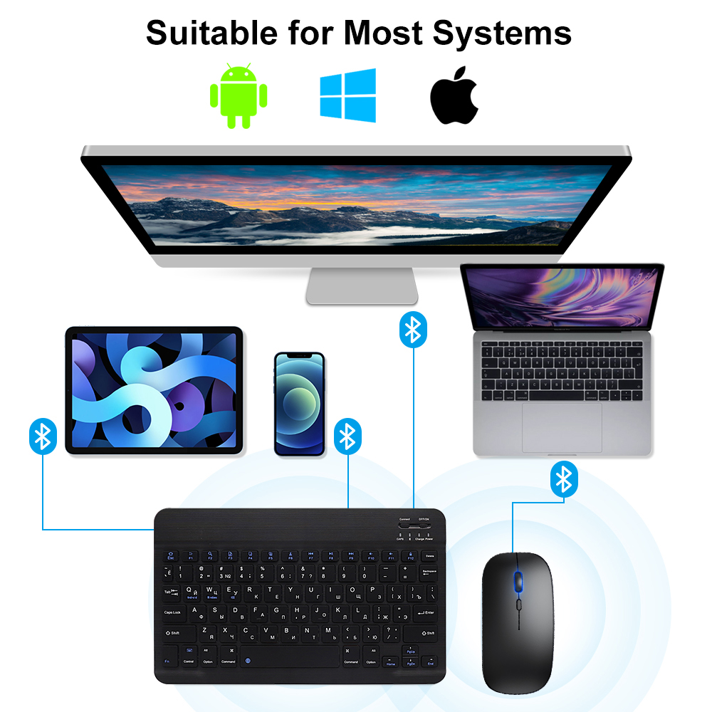 لوحة مفاتيح وماوس بلوتوث لأجهز - مراجعة Gaming Keyboard Mouse Combo وسعره