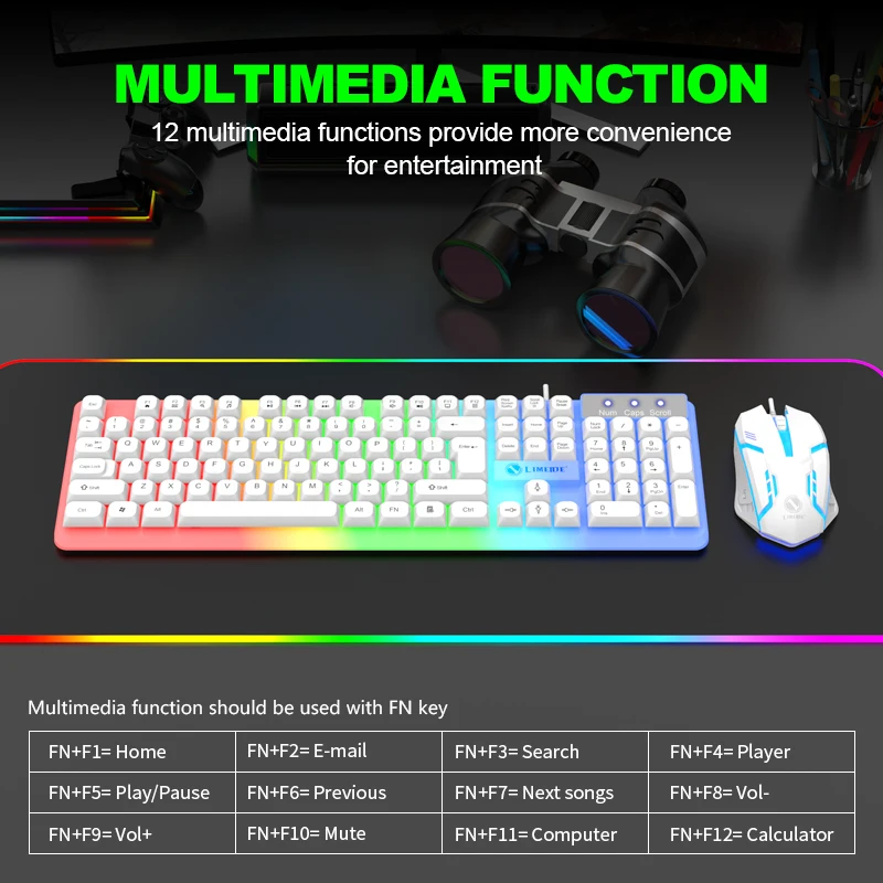 مجموعة ألعاب لوحة مفاتيح الألع - مراجعة Gaming Keyboard Mouse Combo وسعره