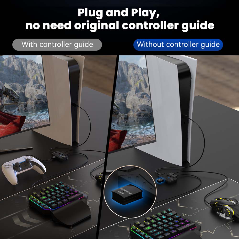 محول USB نوع C للوحة مفاتيح وم - مراجعة Gaming Keyboard Mouse Combo وسعره