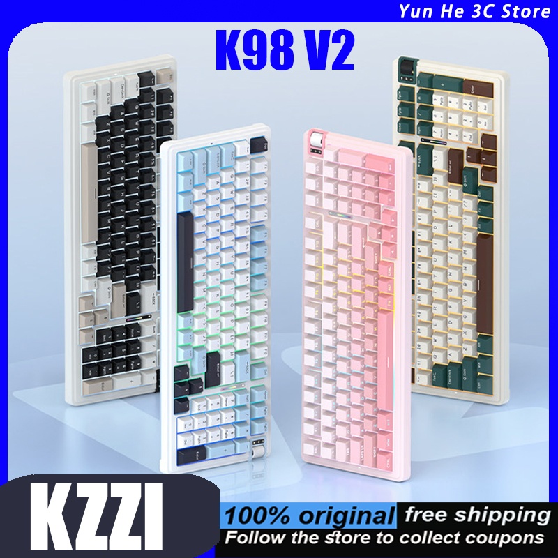 لوحة مفاتيح ميكانيكية KZZI K98 - مراجعة Gaming Keyboard Hot Swappable وسعره