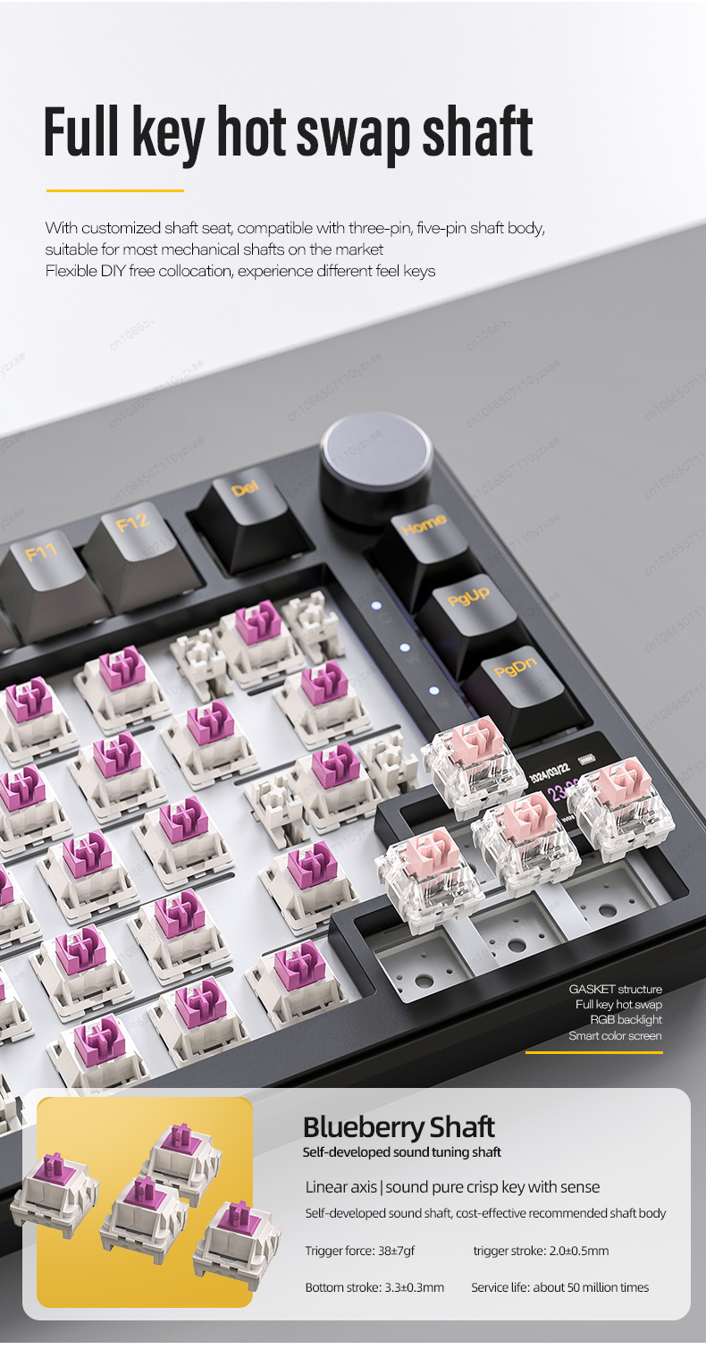 لوحة مفاتيح ميكانيكية AL66 جدي - مراجعة Gaming Keyboard Hot Swappable وسعره