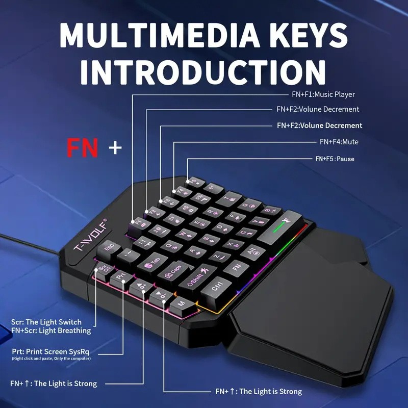 محول ألعاب محمول 2 في 1 من Foc - مراجعة Gaming Keyboard Mouse Combo وسعره