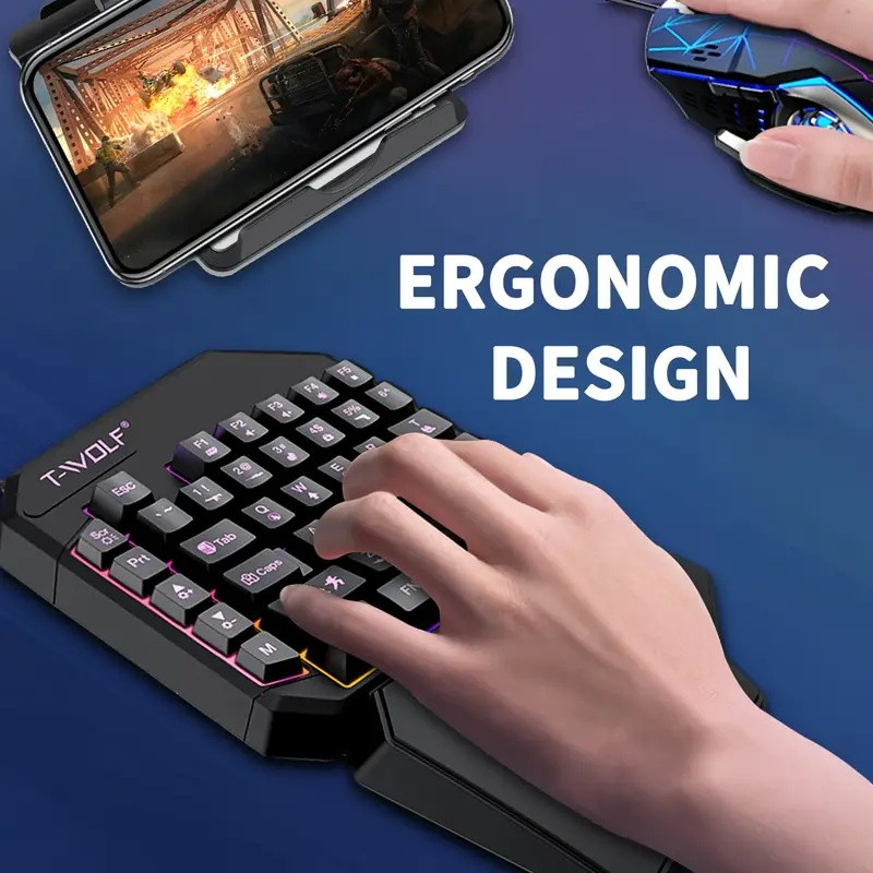 محول ألعاب محمول 2 في 1 من Foc - مراجعة Gaming Keyboard Mouse Combo وسعره