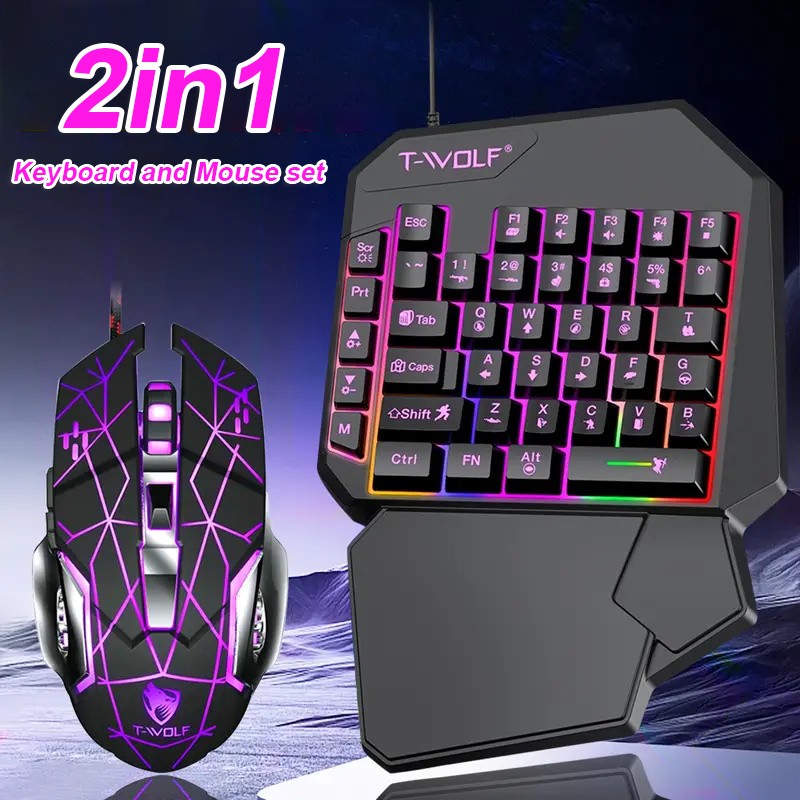 محول ألعاب محمول 2 في 1 من Foc - مراجعة Gaming Keyboard Mouse Combo وسعره