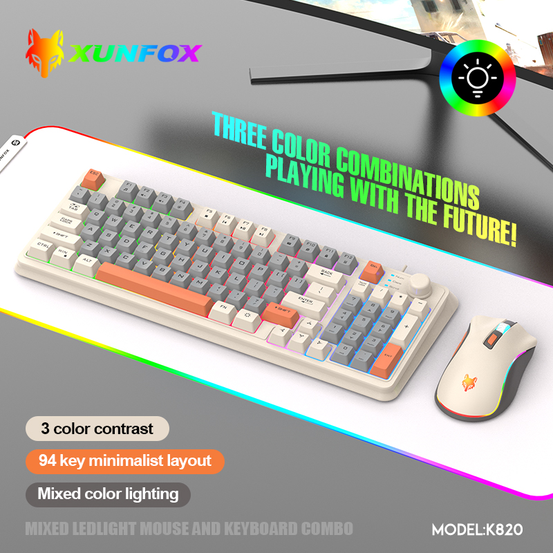 K820 USB السلكية لعبة لوحة الم - مراجعة Gaming Keyboard Mouse Combo وسعره