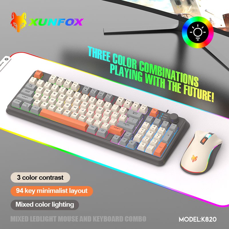 K820 USB السلكية لعبة لوحة الم - مراجعة Gaming Keyboard Mouse Combo وسعره
