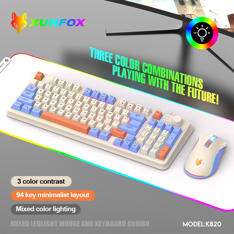 K820 USB السلكية لعبة لوحة الم - مراجعة Gaming Keyboard Mouse Combo وسعره