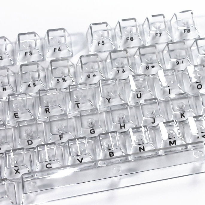 أغطية مفاتيح شفافة كريستالية ب - مراجعة Keyboard Gaming Transparent وسعره