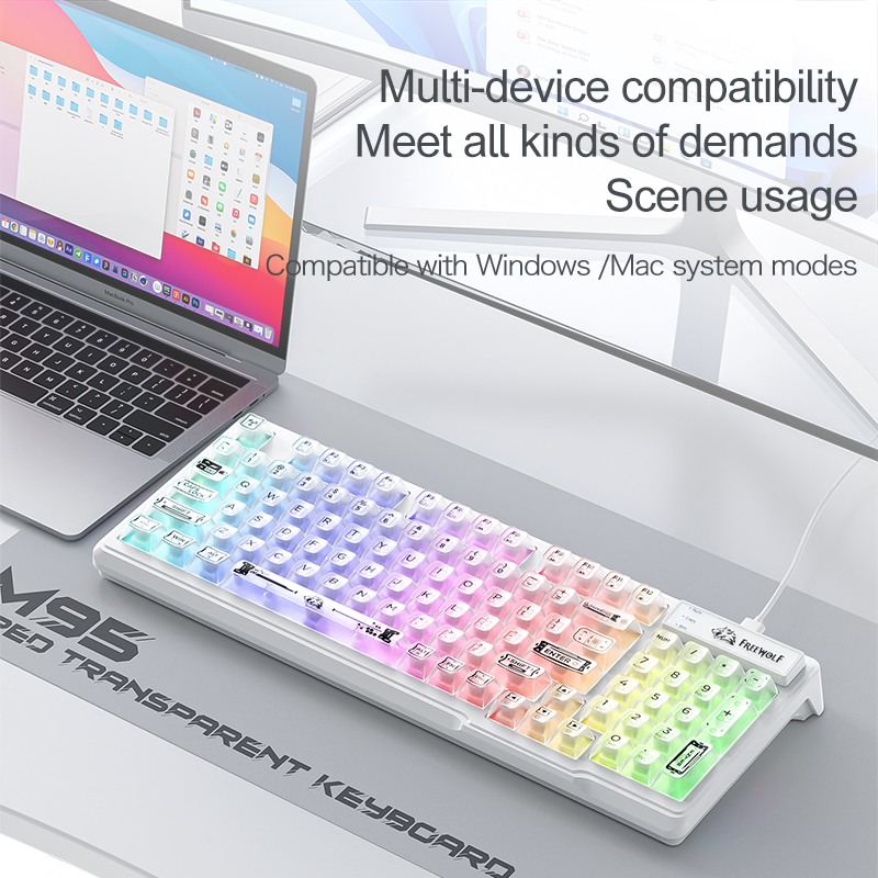 لوحة مفاتيح سلكية شفافة بإضاءة - مراجعة Keyboard Gaming Transparent وسعره